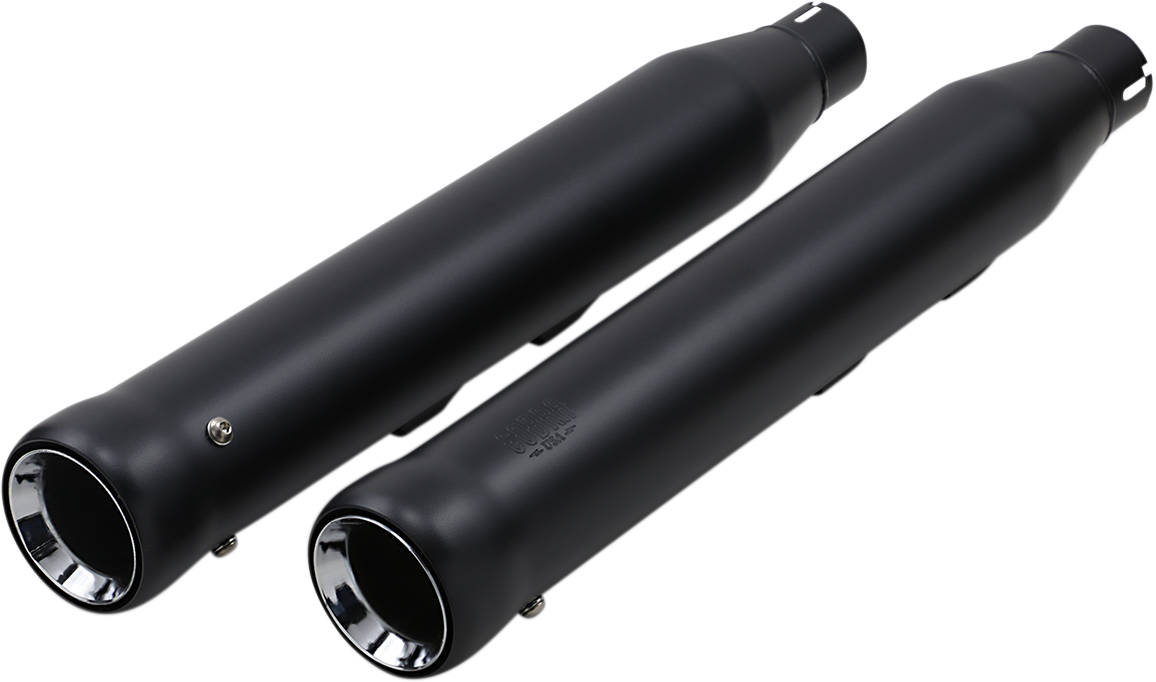 Cobra Neighbor Hater Black Slip-On Motorcycle Mufflers 2005-2017 Harley FLSTN