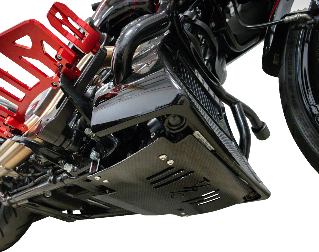 Thrashin Carbon Fiber Weave Skid Plate fits 2023-2025 Harley Road Street Glide