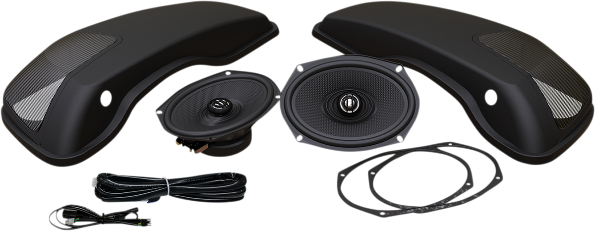 Hogtunes Rear Saddlebag Speaker & Lid Kit for 2014-2022 Harley Touring Models