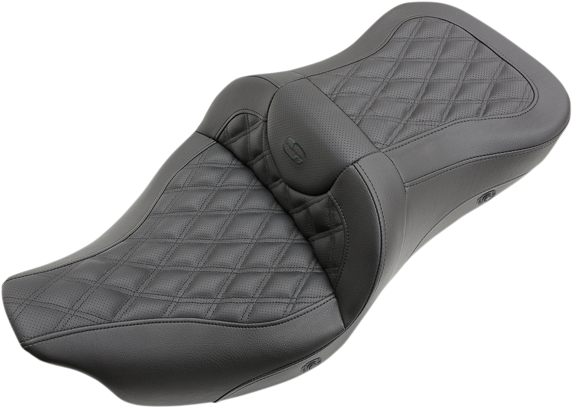 Saddlemen Roadsofa Lattice Stitch Heated Seat for 2009-2023 Harley Tri Glide