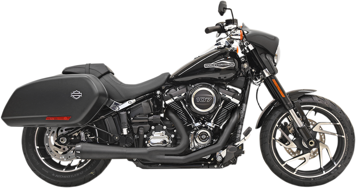 Bassani Road Rage Black 2-1 Exhaust for 2018-2023 Harley Softail FXLRST FLSB