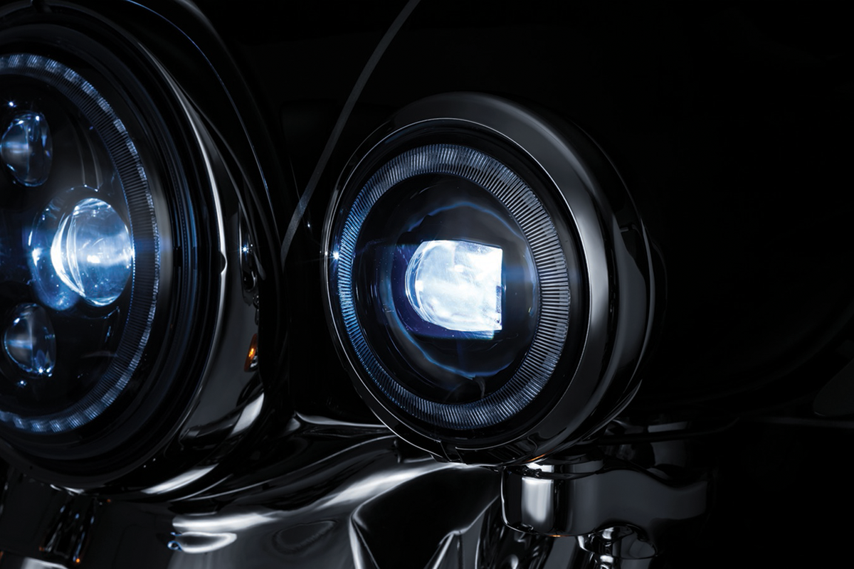 Kuryakyn 2466 4 1/2" Orbit Vision LED Passing Spot Lamps Spotlights for Harley