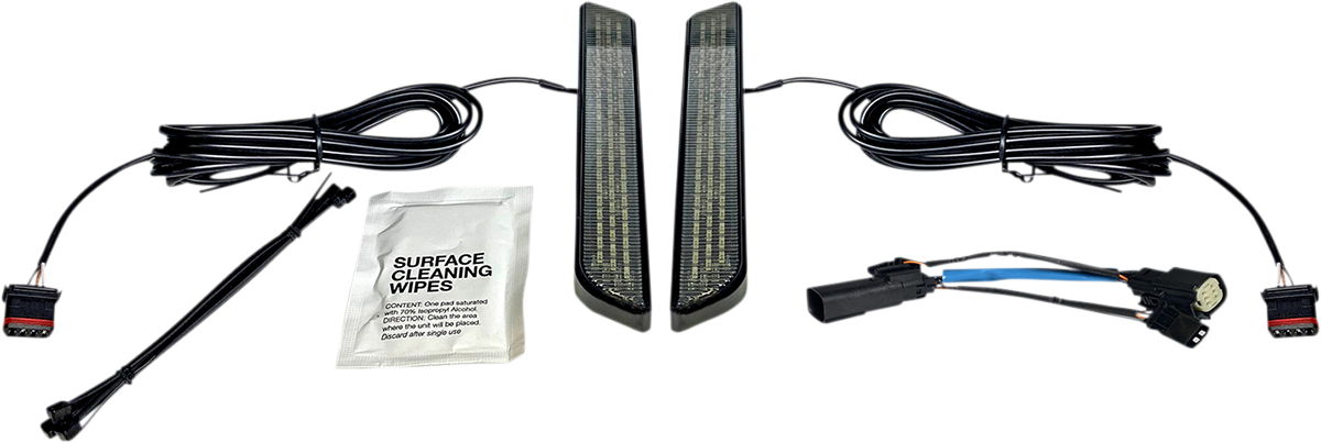 Custom Dynamics Black LED Front Fork Leg Lights 10-13 Harley Touring FLHX FLTRX