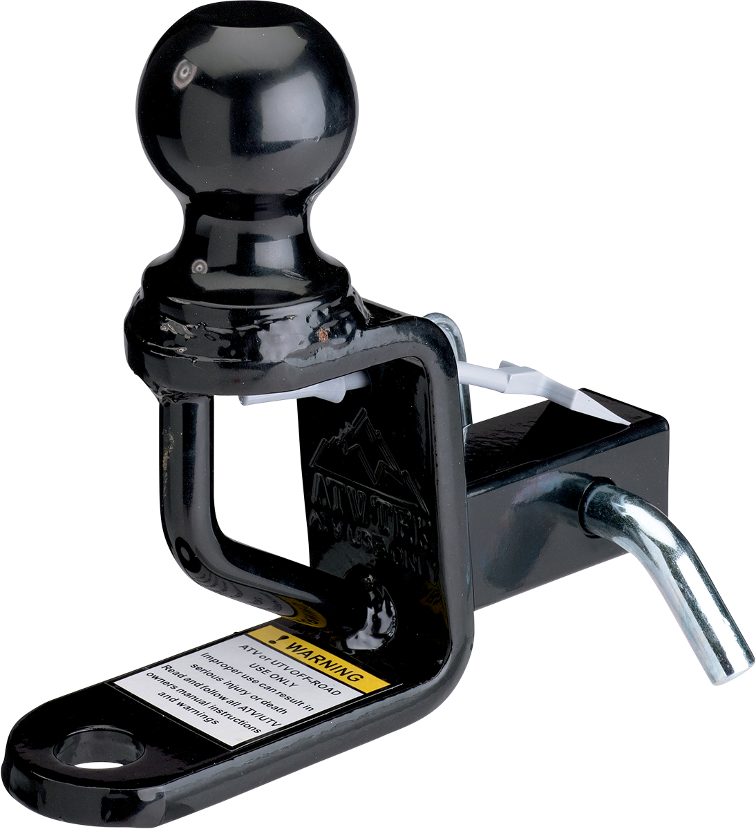Moose Utility Black Universal Rear Atv Utv Trio 2" Ball & 1 1/4" Hitch Mount Kit