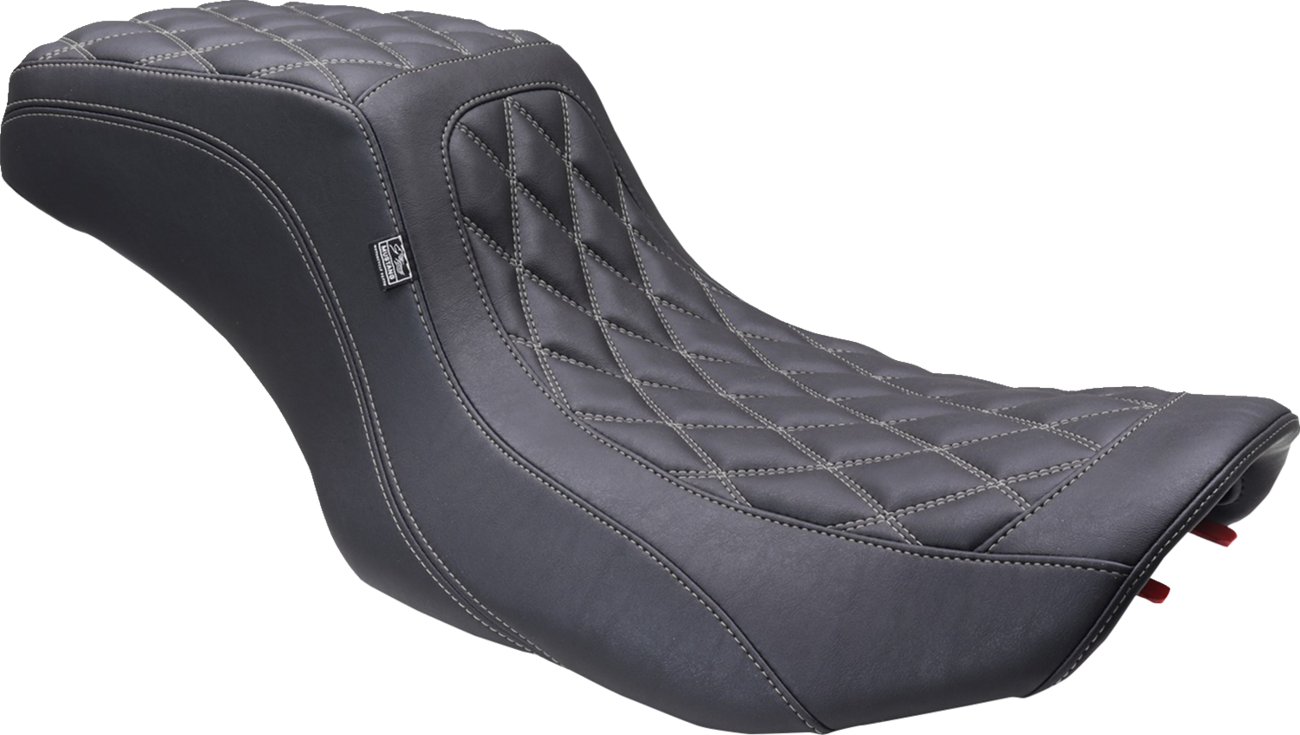 Mustang Squareback Gray Diamond Stitch Seat for 2023-2025 Harley Touring FLHX