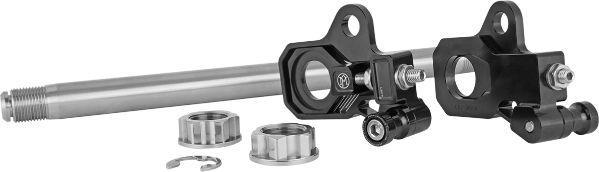 Performance Machine Black Rear Axle Adjuster Kit 2009-2023 Harley Touring Models