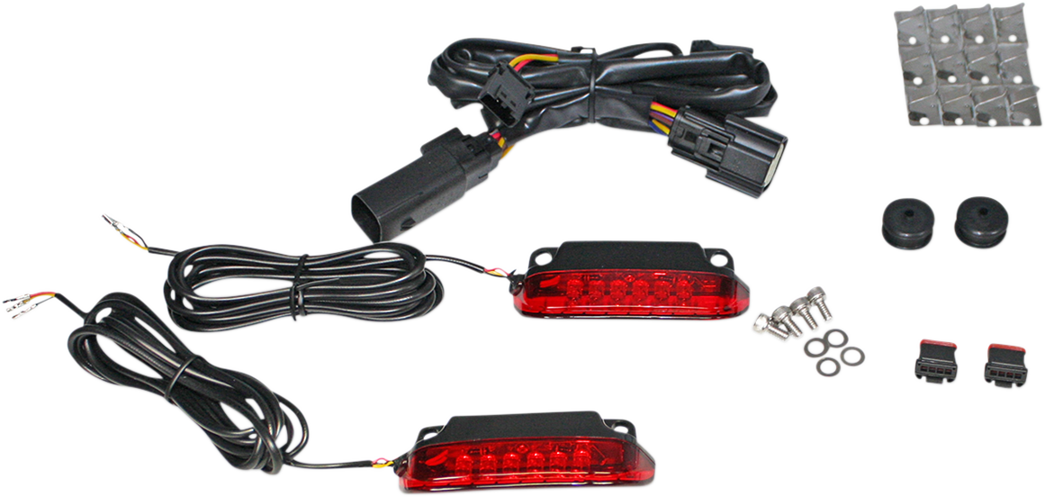 Custom Dynamics LED Red Luggage Rack Taillight Kit 2014-2024 Harley Touring