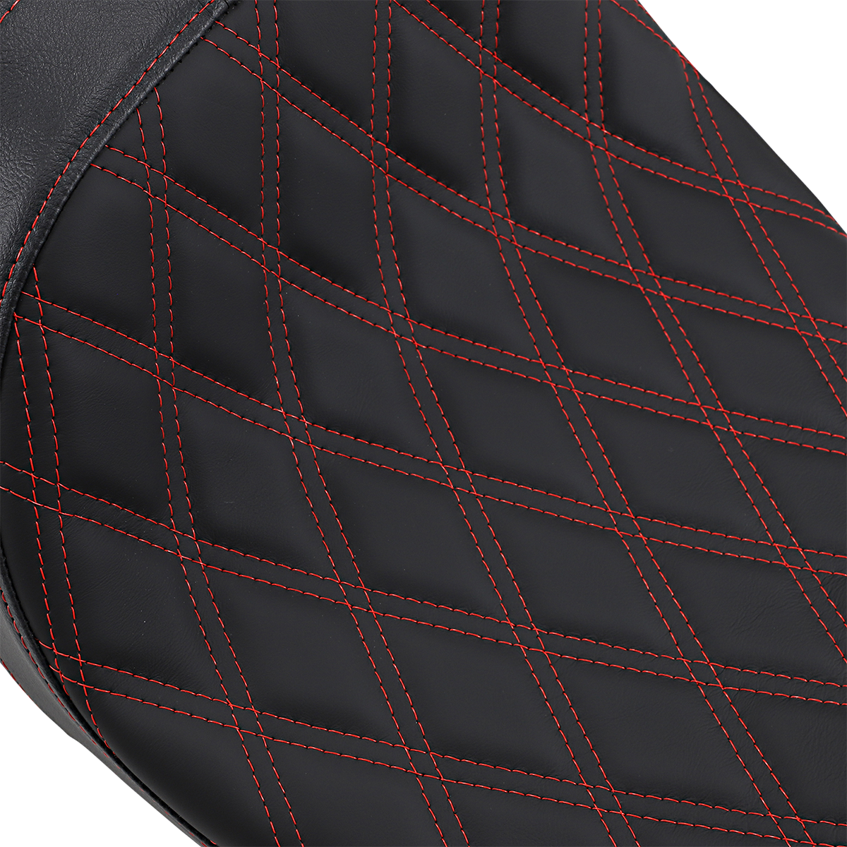 Drag Specialties Predator Red Double Diamond Seat fits 2008-2024 Harley Touring