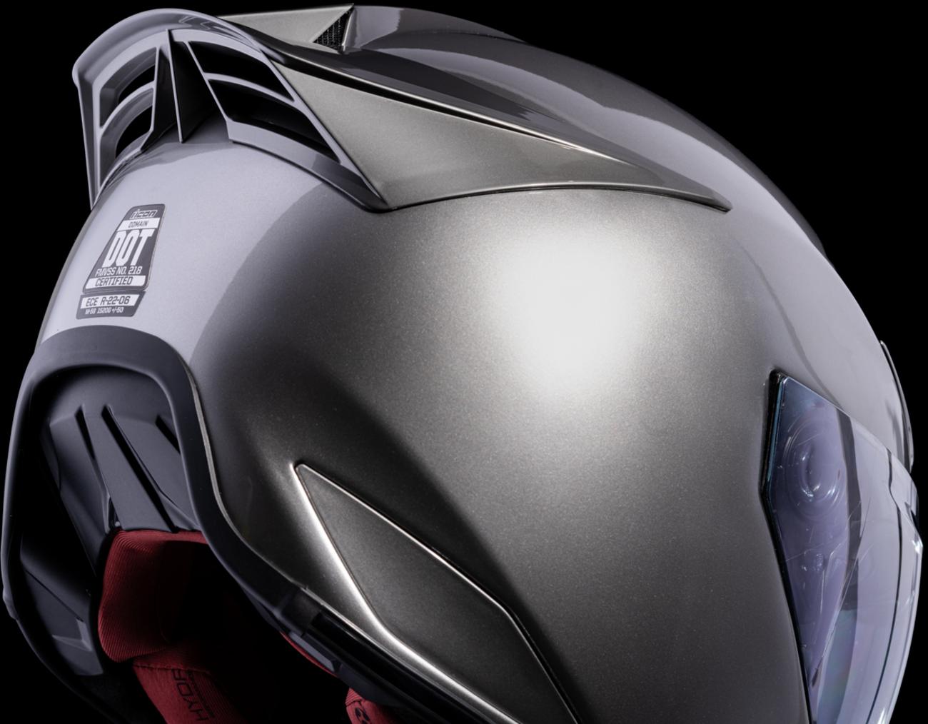 Icon Domain Cornelius Silver Unisex Adult Motorcycle Street Full Face Helmet