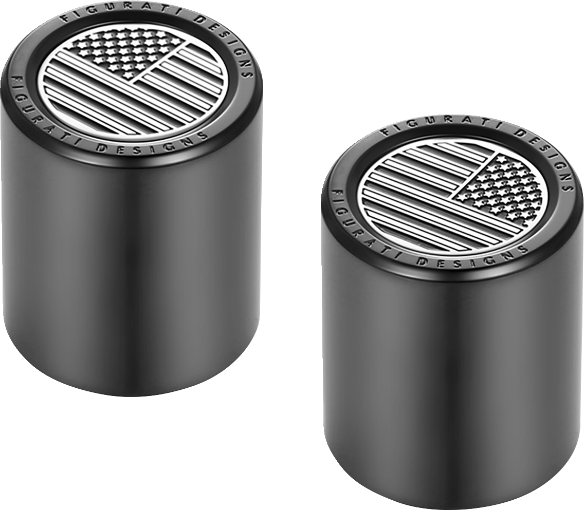 Figurati Designs American Flag Short Magnetic Docking Hardware Covers for Harley