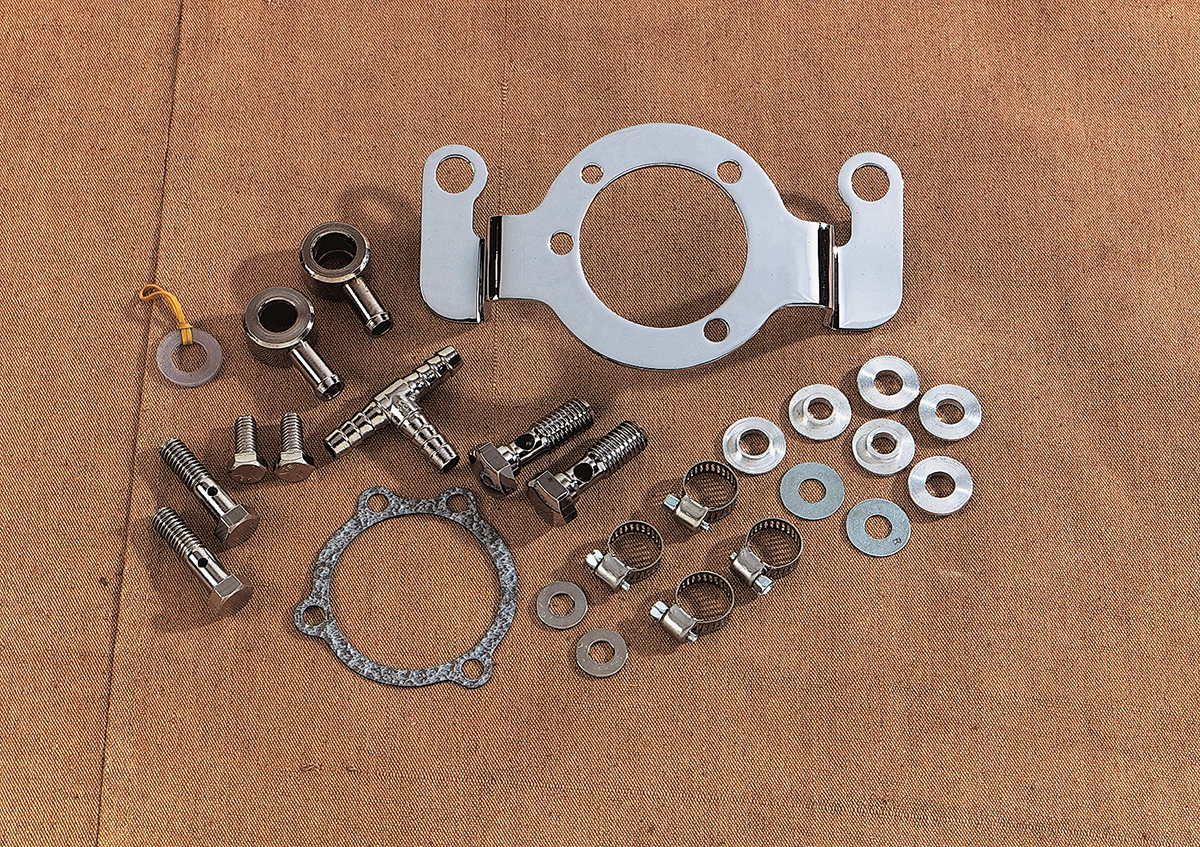 Drag Specialties Chrome Breather Support & Bracket for 93-17 Harley Dyna Touring