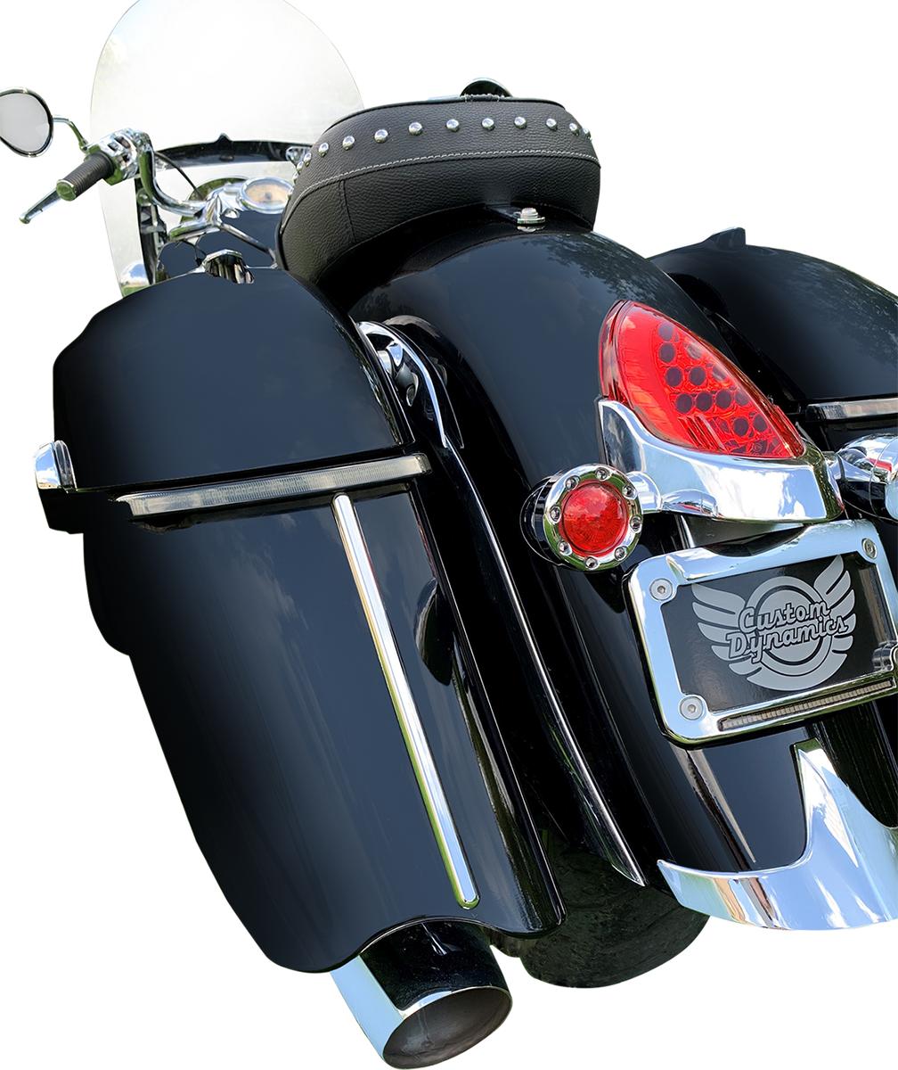 Custom Dynamics Smoke Low Profile Saddlebag Lights for 2015-24 Indian Chieftain