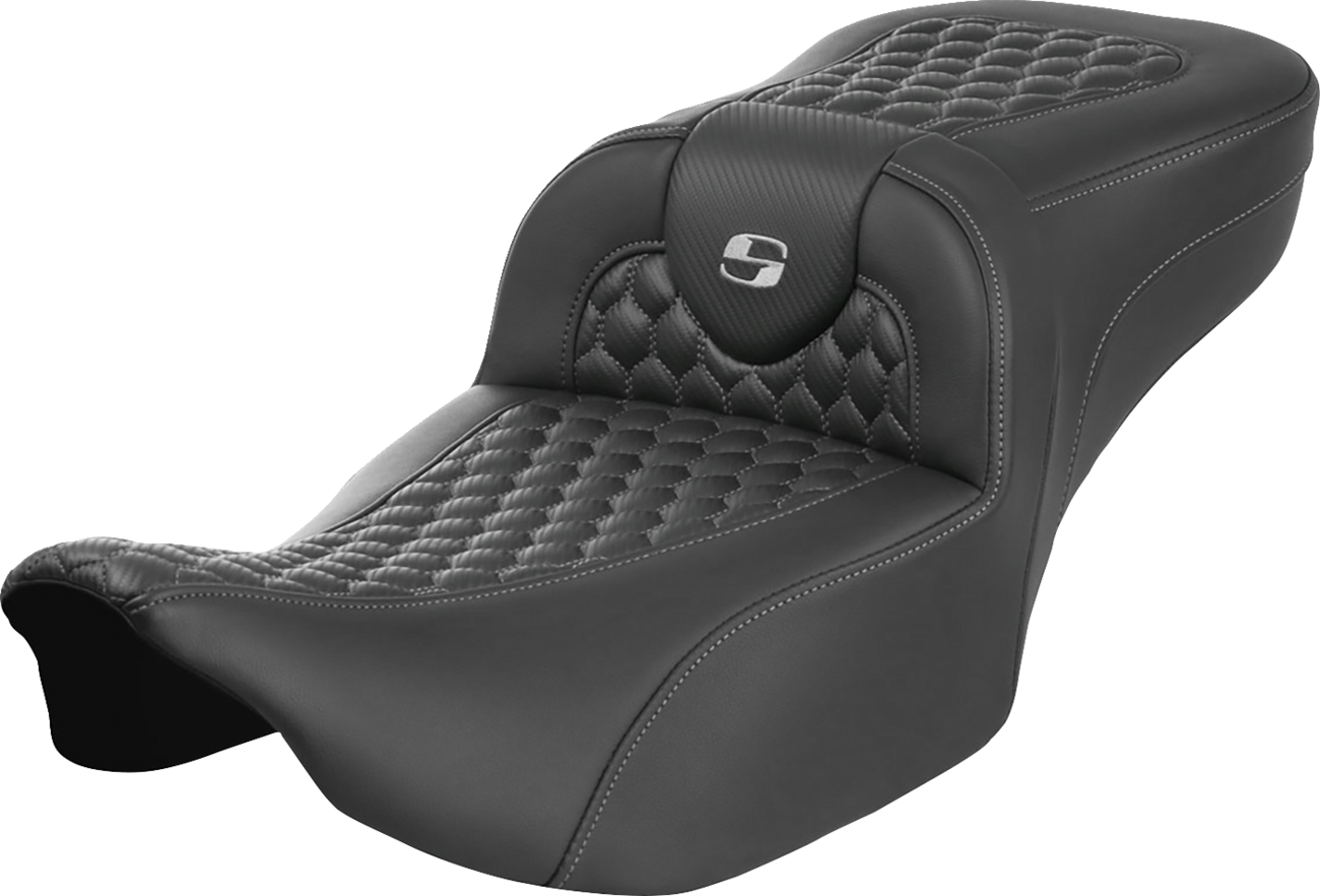 Saddlemen Roadsofa Silver Honeycomb Extended Gel Seat for 2023-25 Harley Touring