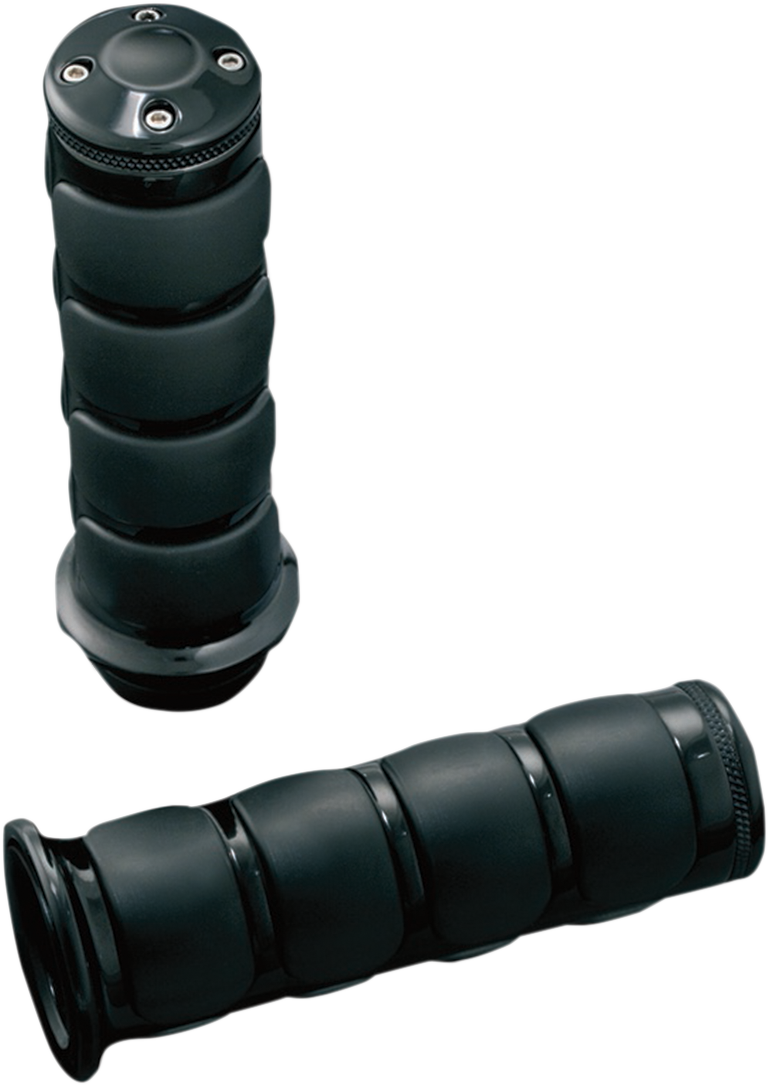 Kuryakyn 6337 Black ISO 7/8" Motorcycle Handlebar Grips 96-18 Honda Truimph