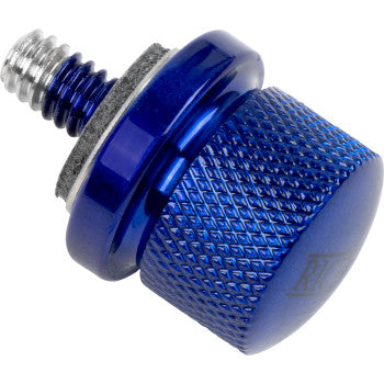 Rickrak Custom Blue Stainless Steel 1/4-20 Seat Bolt for 1986-2024 Harley Models