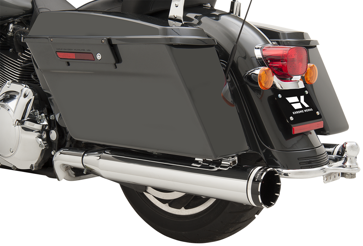 Khrome Werks Dominator 2-2 Cross Under Exhaust for 2009-2016 Harley Touring