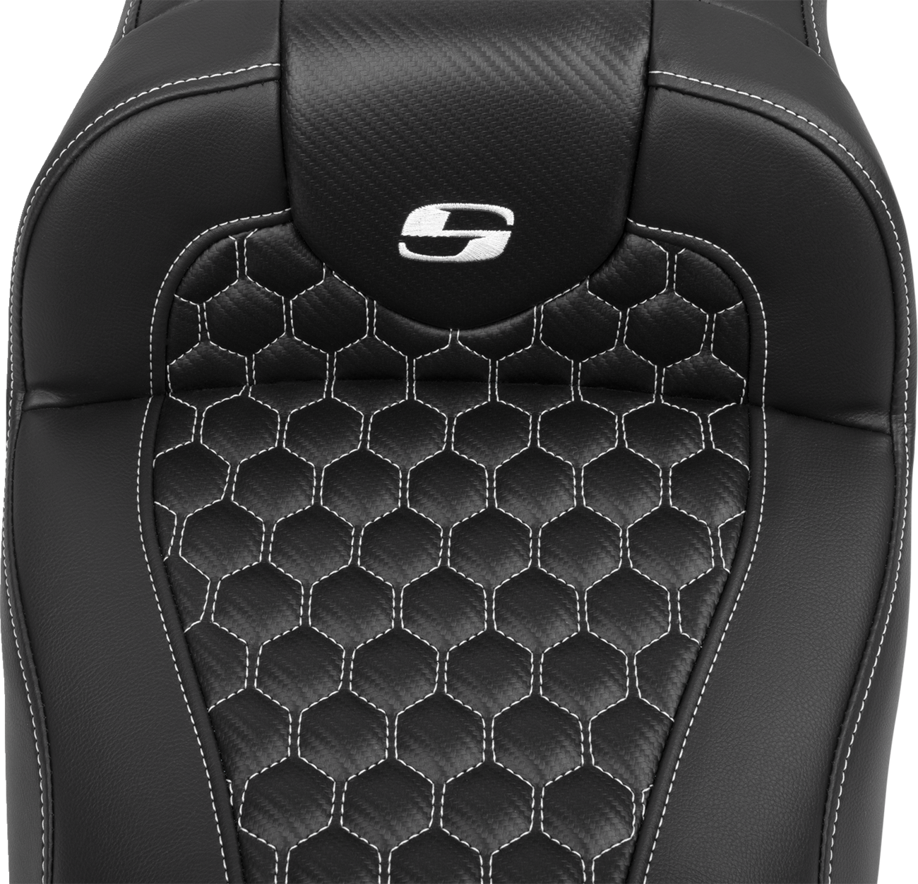 Saddlemen Roadsofa White Honeycomb Extended Seat & Backrest 23-25 Harley Touring