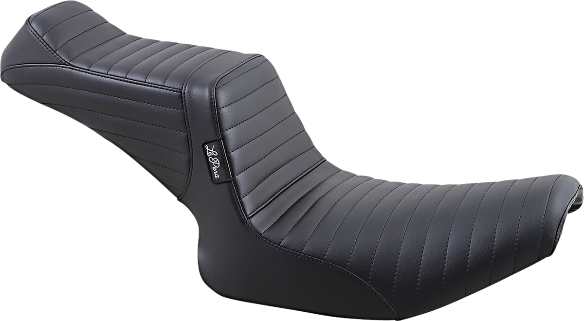 Le Pera Tailwhip Pleated Black 2-Up Seat 1982-1994 Harley FXRC FXRS FXR FXRDG