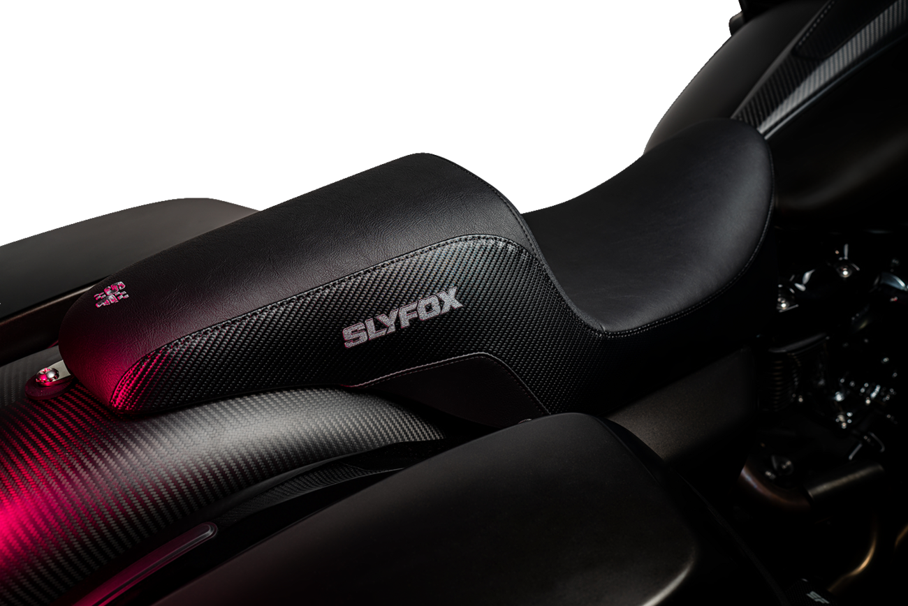 Slyfox Smooth Carbon Fiber Seat fits 2008-2024 Harley Electra Road Street Glide