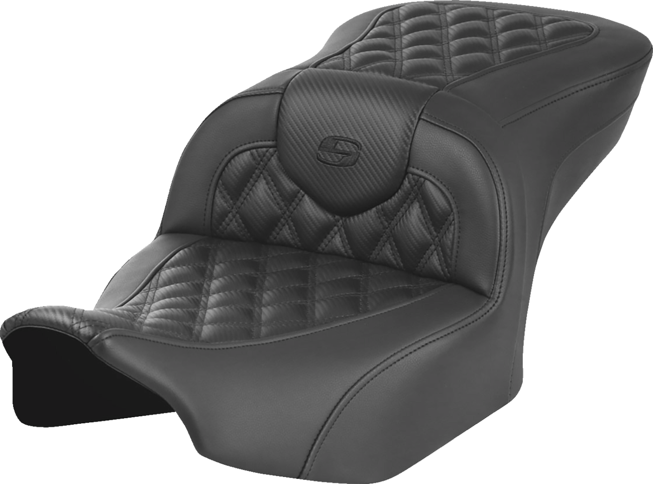 Saddlemen Roadsofa Carbon Fiber Lattice Stitch Gel Seat 2023-2025 Harley Touring