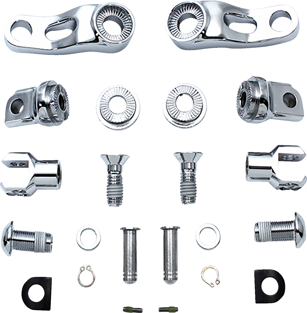 Drag Specialties Chrome Adjustable Passenger Foot Peg Mounts for Harley Davidson