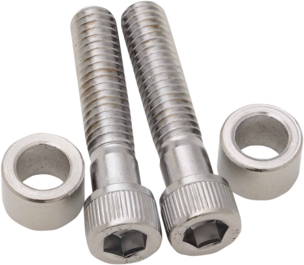 Drag Specialties Chrome Handlebar Clamp Screws & Spacers fits Harley Davidson