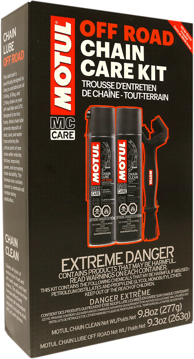 Motul Offroad Dirtbike MX ATV UTV Side by Side Dual Sport Chain Lube Care Kit
