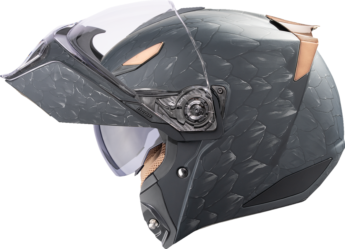 Icon Threshold Nocturnal 2 Matte Modular Full Face Adult Motorcycle Helmet