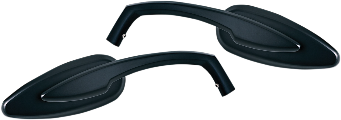 Kuryakyn 1708 Satin Black Teardrop Screw in Handlebar Side View Mirror Set