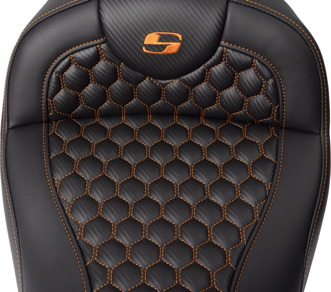 Saddlemen Roadsofa Orange Honeycomb Gel Seat & Backrest 2008-2025 Harley Touring