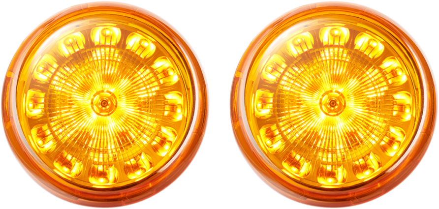 Custom Dynamics 1157 Amber LED Bullet Turn Signal Inserts for Harley Davidson