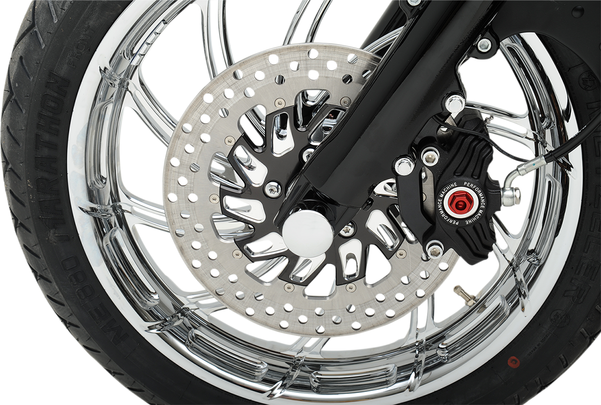 Drag Specialties Chrome Front Axle Nut Covers 2008-2023 Harley Touring Softail
