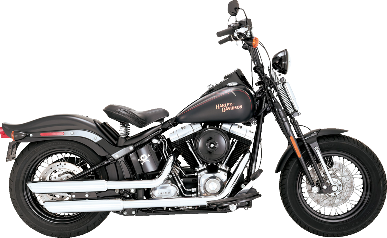 Vance & Hines Twin Slash 3" Slip On Mufflers 2008-09 Harley Softail Cross Bones