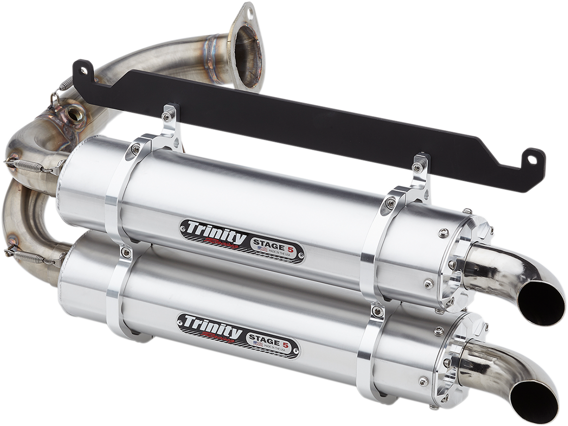 Trinity Racing Brushed Side by Side Slip on Muffler for 2019-22 Honda Talon 1000