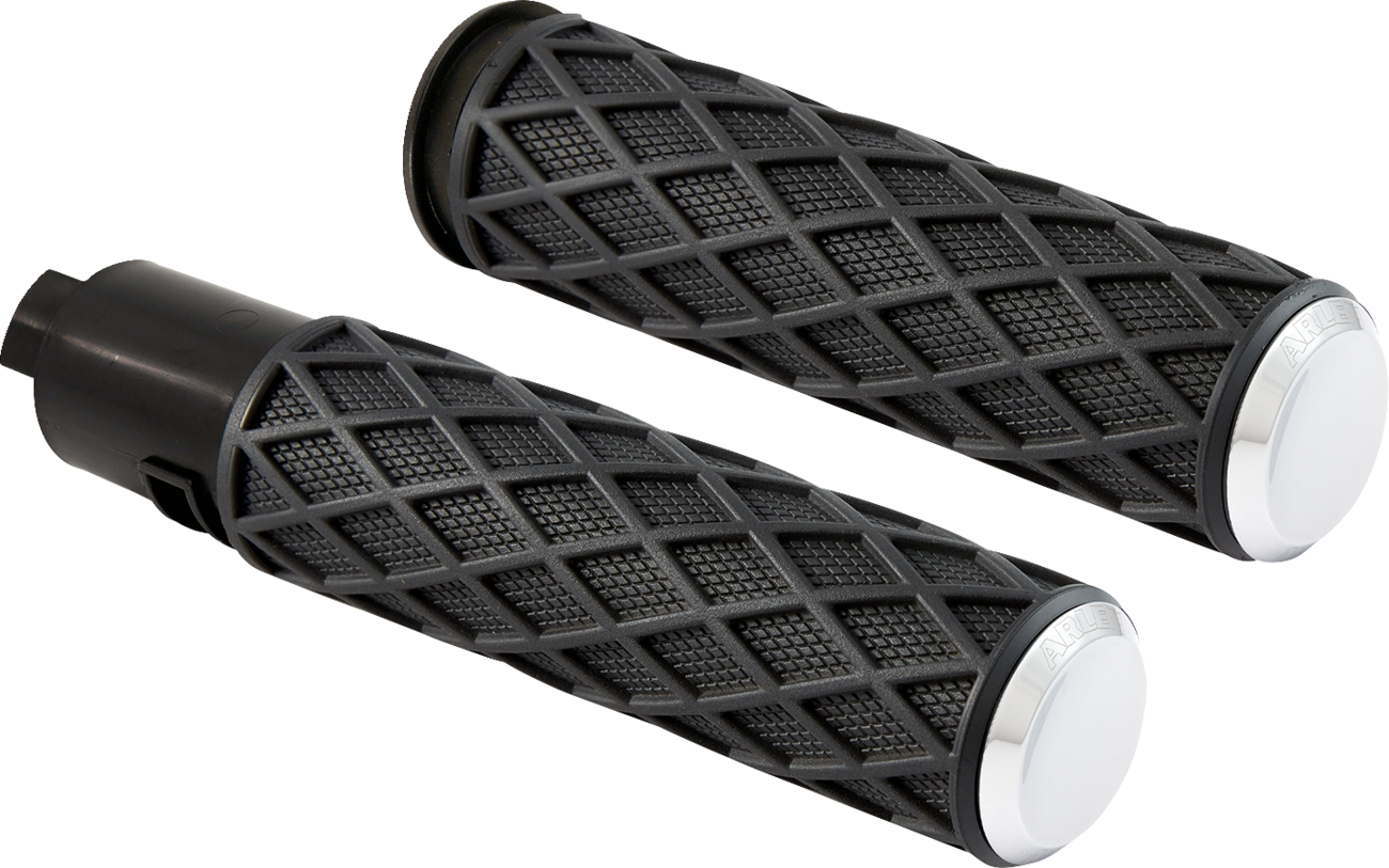 Arlen Ness Diamond Chrome TBW Handlebar Hand Grips for 2023-2024 Harley Touring