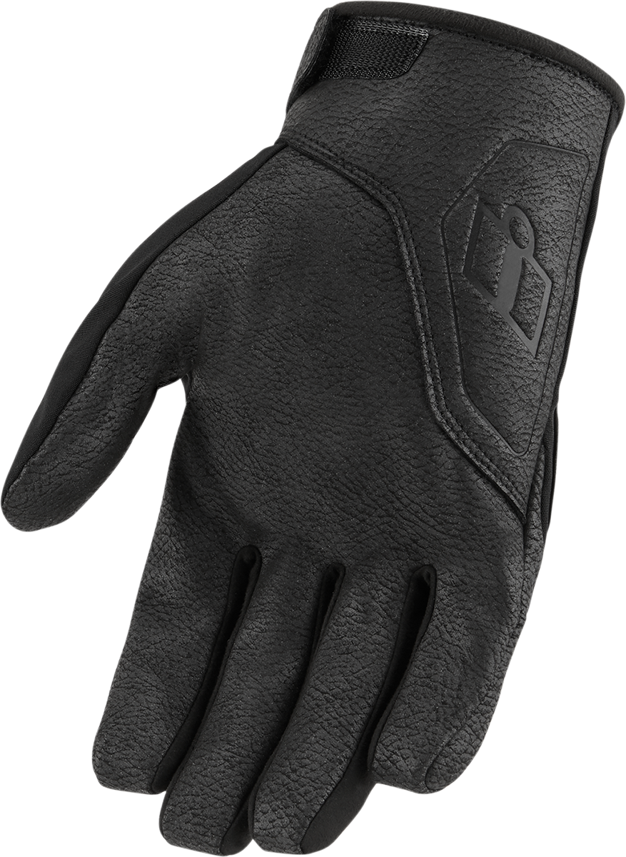 Icon PDX3 Black CE Mens Motorcycle Riding Street Racing Armored Gloves
