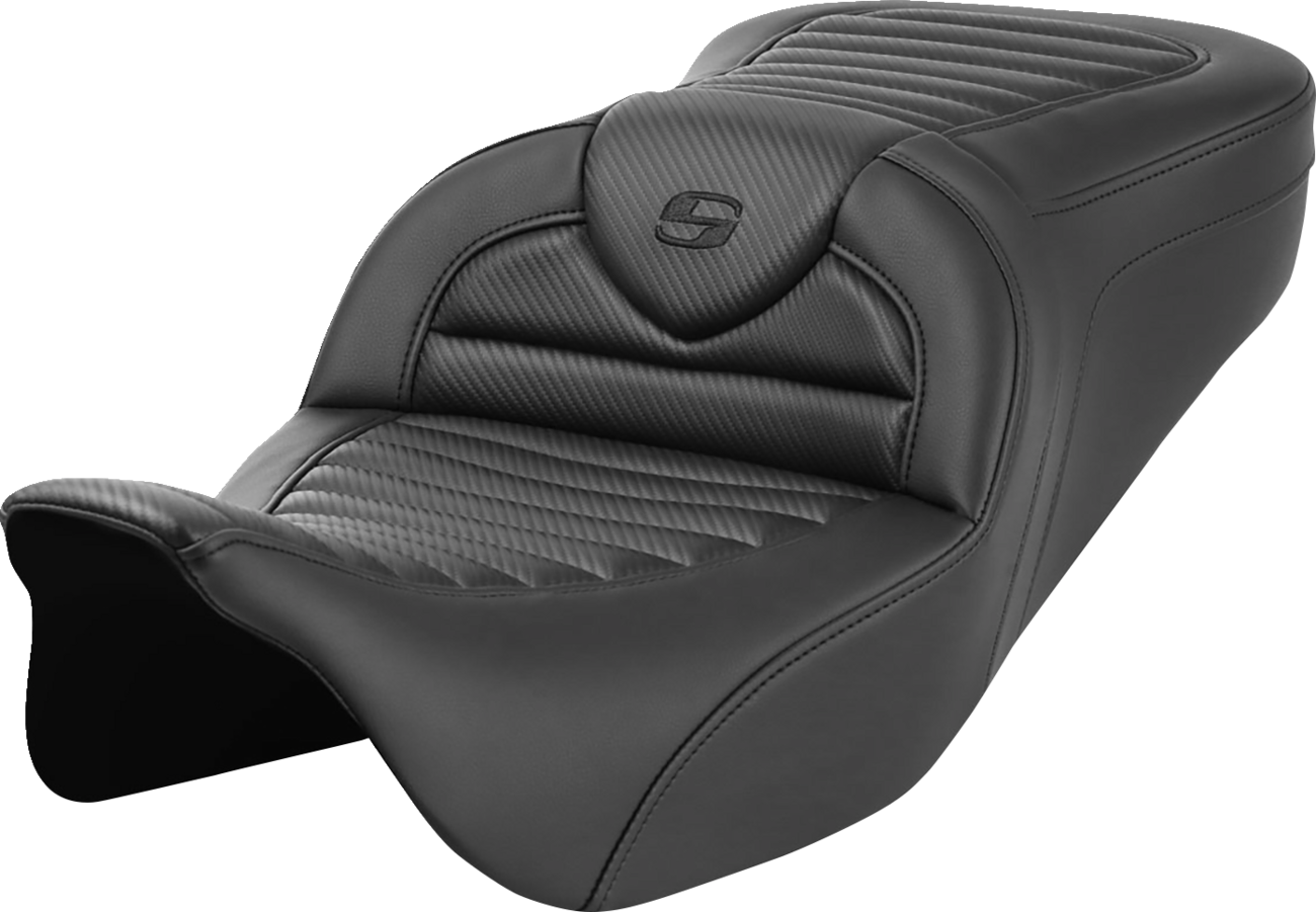 Saddlemen Roadsofa Carbon Tuck n Roll Gel Seat for 2008-2025 Harley Touring FLHX