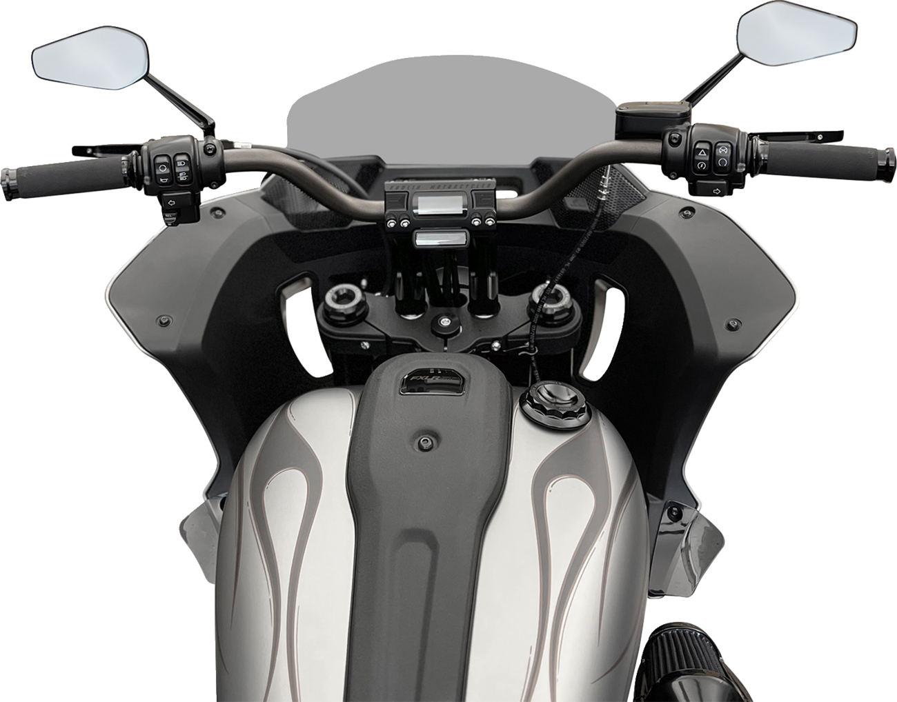 Kodlin Fastback Black 6" Straight Handlebar Risers for 2018-2024 Harley Softail