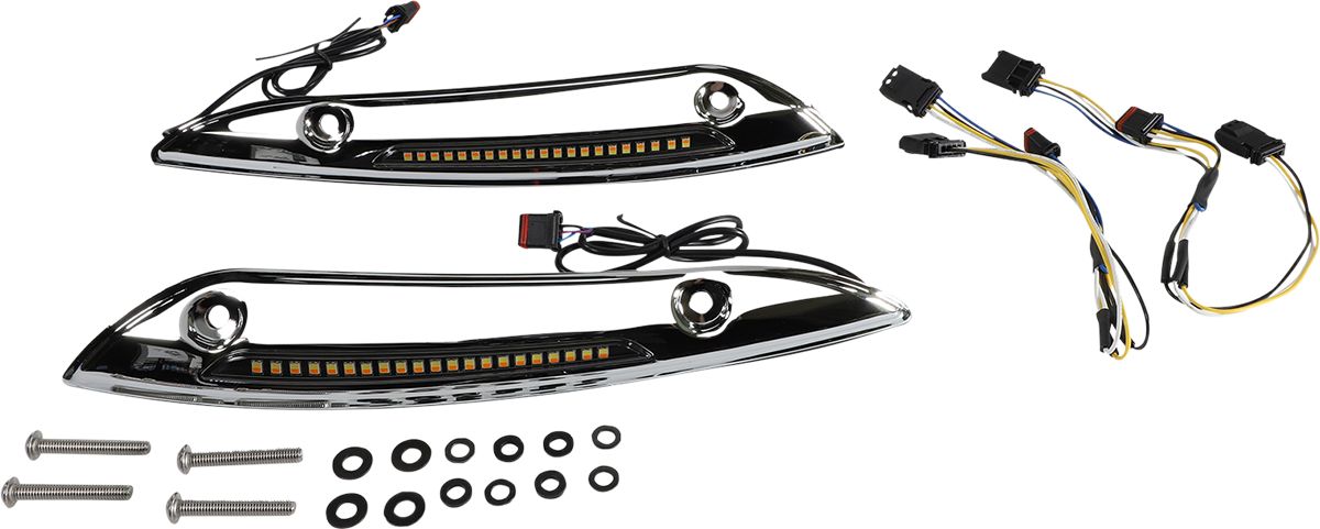 Custom Dynamics Sequential LED Windshield Fairing Trim 2015-2022 Harley Touring