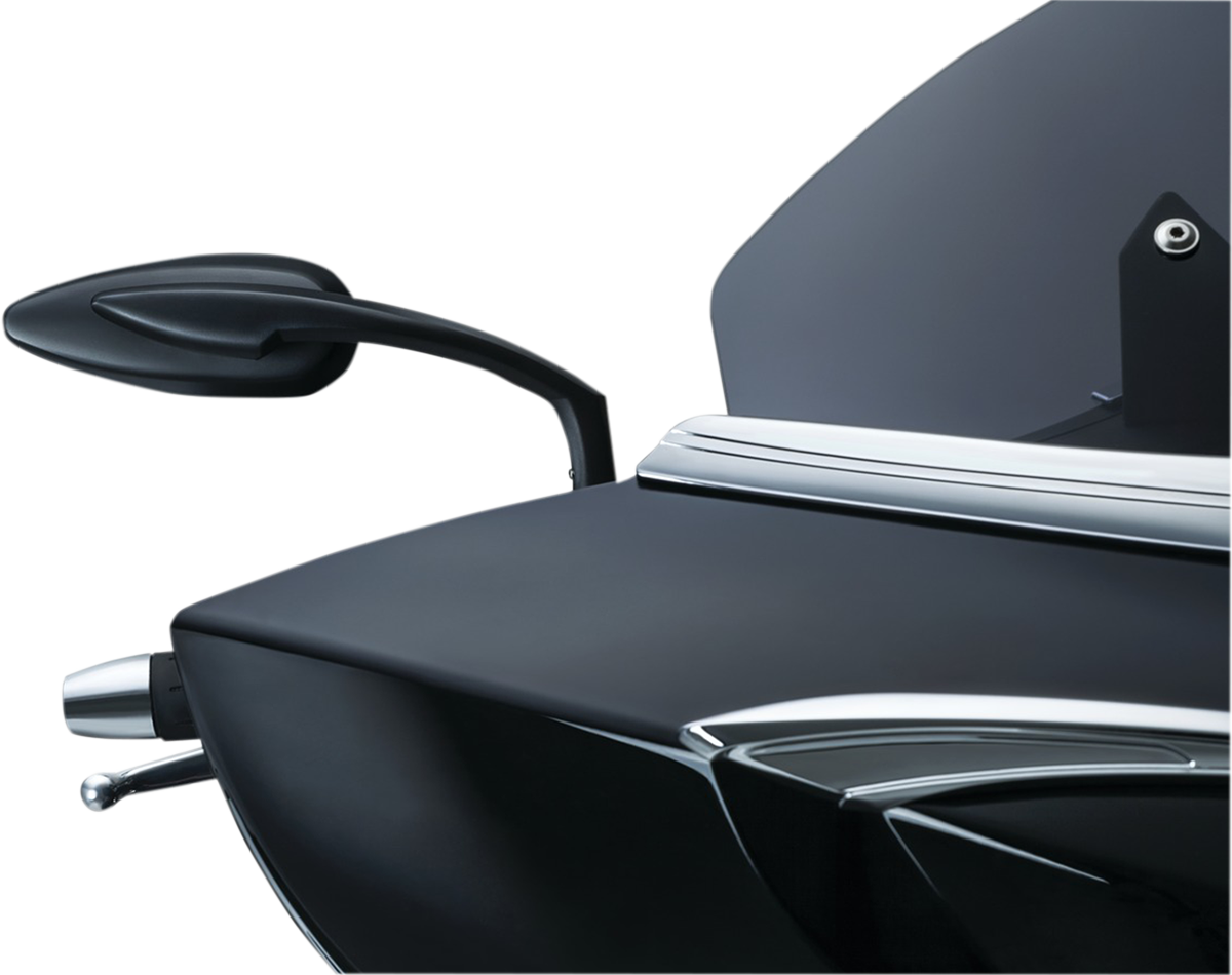 Kuryakyn 1708 Satin Black Teardrop Screw in Handlebar Side View Mirror Set