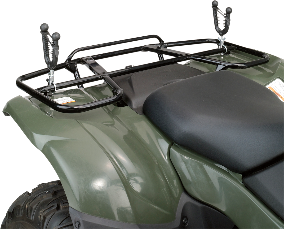 Moose Black Aluminum Rubber ATV Cargo Rail Expedition Single Gun Rack