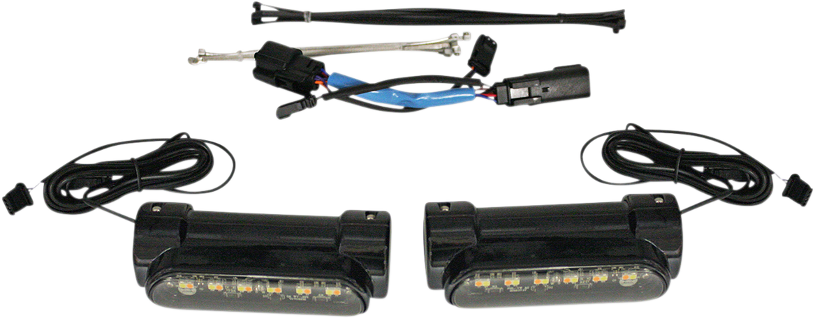 Custom Dynamics Black Engine Guard LED Lights for 2010-2013 Harley FLHX FLTRX