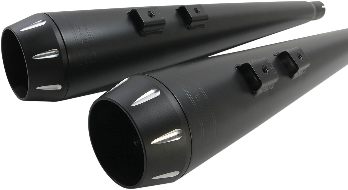 Bassani Black True Dual Down Under Exhaust for 09-16 Harley Touring FLHX FLHR