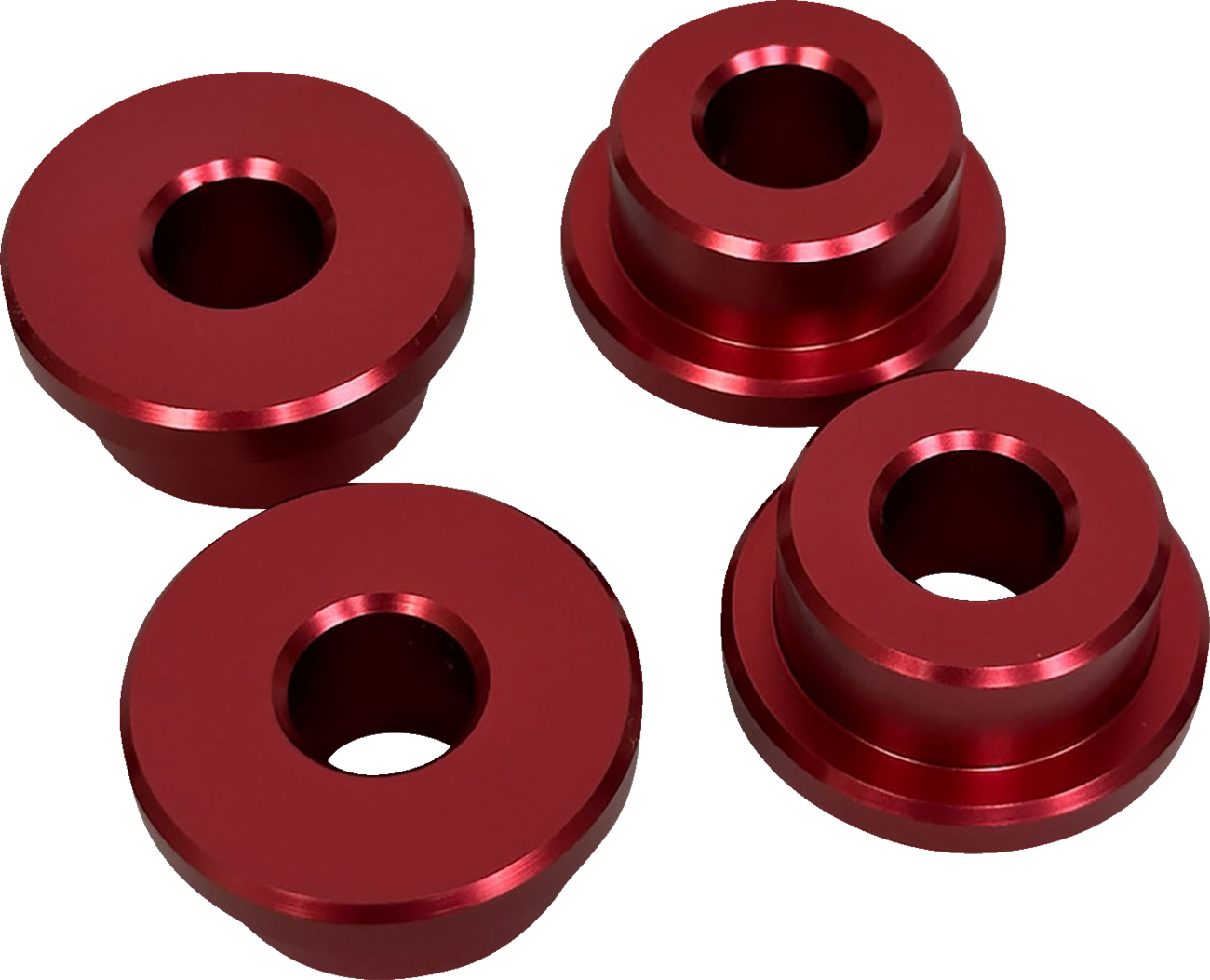 Pro One Solid Red Aluminum Riser Bushing Kit for 1984-2017 Harley Davidson