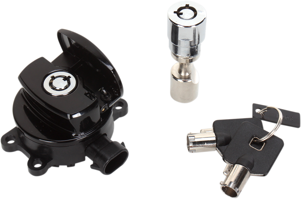 Drag Specialties Ignition Switch & Fork Lock fits 2011-2017 Harley Softail FLSTF