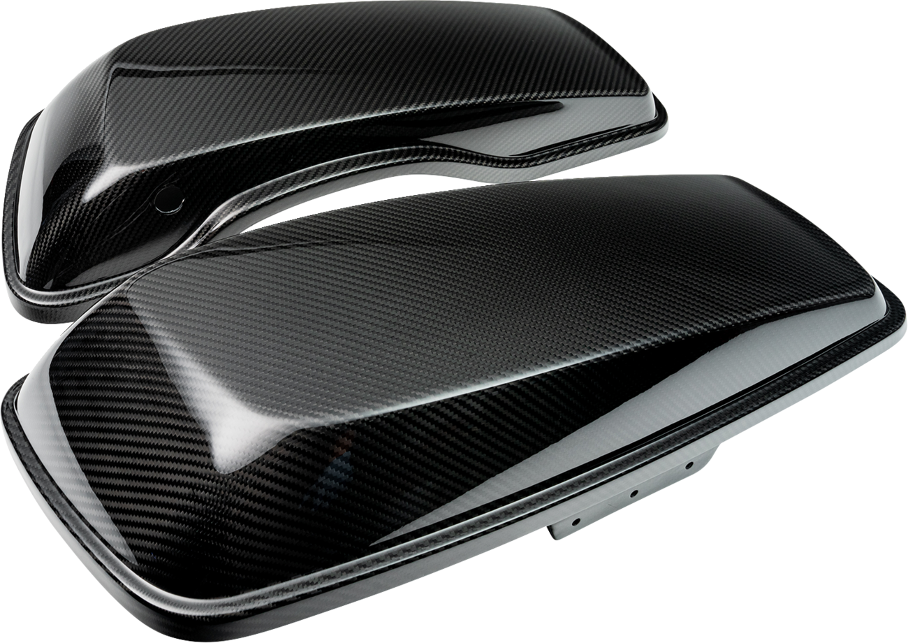 Slyfox Carbon Fiber Gloss Saddlebag Lids for 2014-2024 Harley Touring FLT FLH