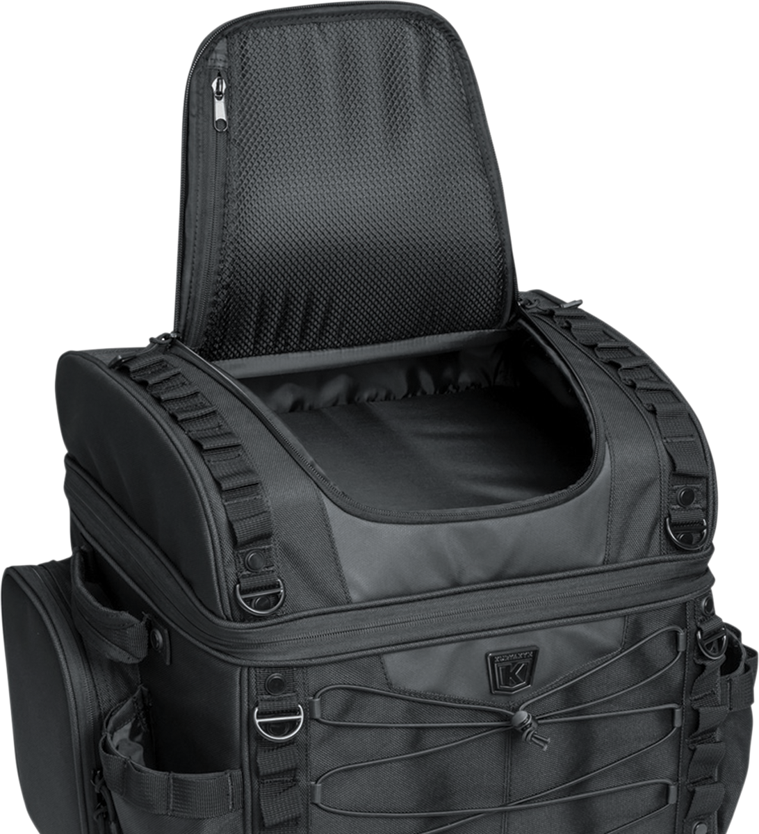 Kuryakyn 5285 Textile Black Momentum Vagabong Seat Rack Bag for Harley Davidson