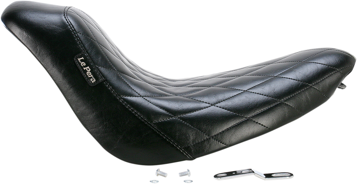 Le Pera Bare Bones Solo Seat Diamond Stitch fits 2006-2017 Harley Softail Models
