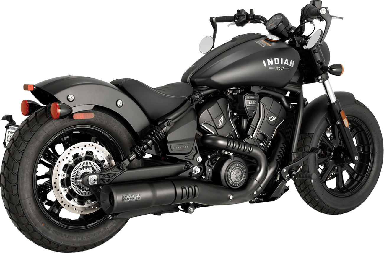 Vance & Hines Hi-Output Black Slip On Muffler for 2025 Indian Scout Bobber 48627