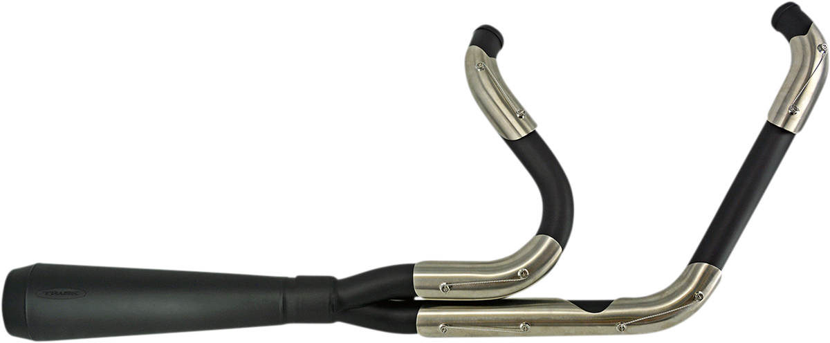 Trask Assault Black 2-1 Megaphone Exhaust 00-17 Harley Softail FLSTF FLST FXST